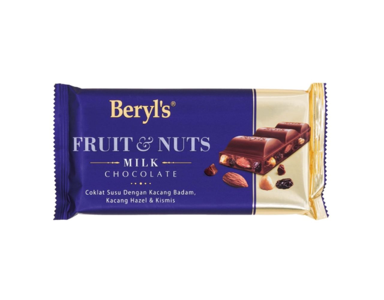 Beryl's Fruit & Nuts Milk Chocolate 160g